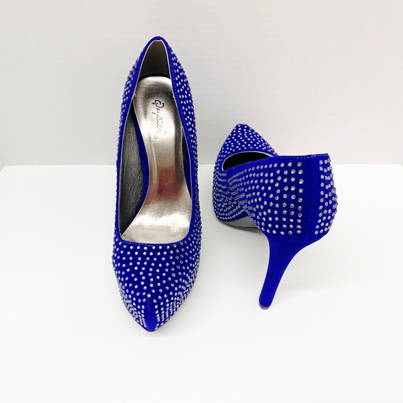 Qupid Shoes Royal Blue Pumps Poshmark